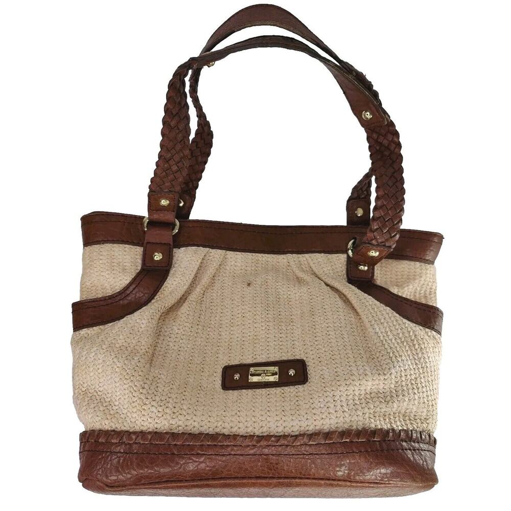 Vintage tan Etienne Aigner Woven Straw bag